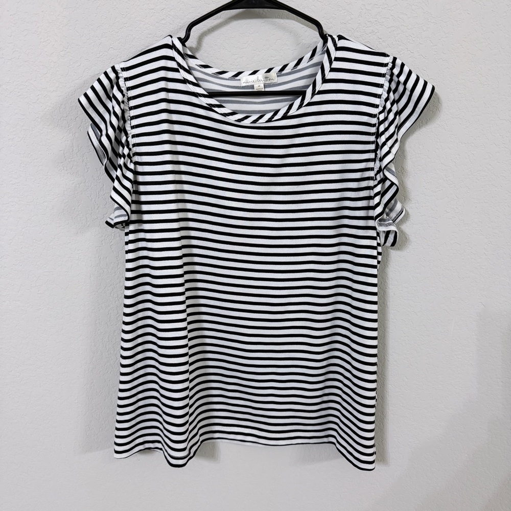 Nine Britton Salma Flutter Sleeve Knit Tee